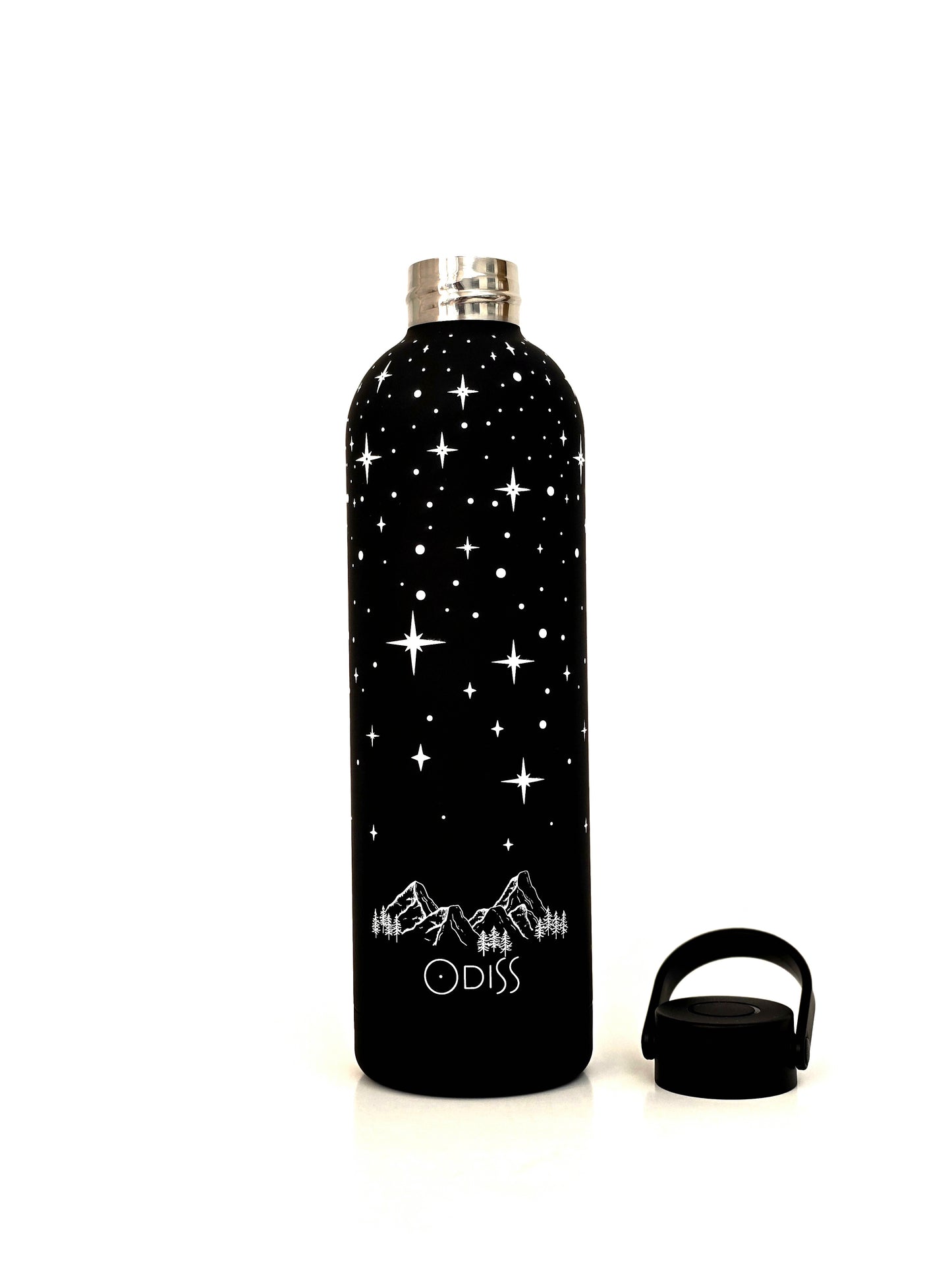 The Odiss 750ml 'Night Sky' Insulated Bottle - Adventure Awaits.